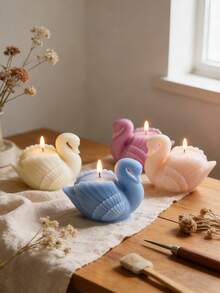 Romantic Swan Candle Mold - Silicone, Heart-Shaped, Ideal For Making Handmade Fragrance Wax And Soap, Perfect Gift For Couples, Candle Making Mold|Romantic Gift Idea|Silicone Mold - White - View 7