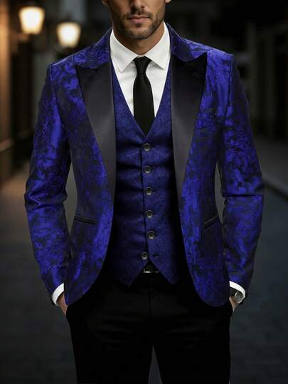 Manfinity AFTRDRK Business Commute Jacquard Weave Men's Suit Jacket