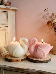 Romantic Swan Candle Mold - Silicone, Heart-Shaped, Ideal For Making Handmade Fragrance Wax And Soap, Perfect Gift For Couples, Candle Making Mold|Romantic Gift Idea|Silicone Mold - White - View 9