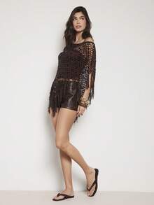 SHUZIA Women's Fashion Casual Comfy Thone Flat Sandals - Coffee Brown - View 4