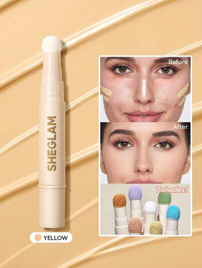 SHEGLAM Complexion Boost Color Correcting Concealer-Yellow Brand Beauty Makeup Face Paint Cosmetic For Women Girls Perfect For Winter Spring Ideal For Y2K Fancy Fashion Suitable For Birthday Gift Party Ready Best Color