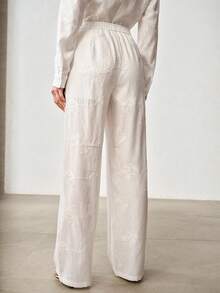 MOTF PREMIUM WOMEN'S EMBROIDERED ELEGANT TROUSERS, CUSTOM-MADE - White - View 3