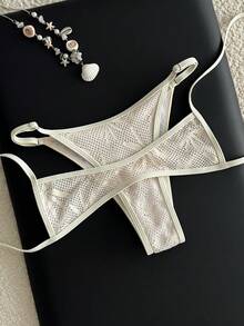 Swim Vcay Bộ bikini siêu nhỏ gợi cảm 2 mảnh dành cho nữ, mẫu mới Xuân/Hè 2026, thích hợp cho kỳ nghỉ biển hoặc dạo phố. - Màu be - Xem 1