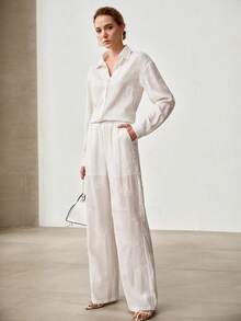 MOTF PREMIUM WOMEN'S EMBROIDERED ELEGANT TROUSERS, CUSTOM-MADE - White - View 5