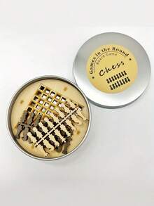 Zazumi 1件，旅行罐装国际象棋，木制工艺国际象棋，口袋国际象棋圆形对子，旅行套装国际象棋，复古棋盘，派对活动礼品 - 彩色 - 查看 4