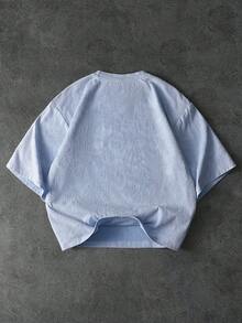 PAVTROS Áo thun nam tay ngắn cổ tròn, chất liệu cotton, kiểu dáng thường ngày, phong cách đường phố, được làm từ vải cotton, vải jacquard dệt nổi, dáng rộng, áo thun tay ngắn cổ tròn dáng lửng, vải họa tiết bông tuyết bạc màu cổ điển, hiệu ứng giặt mài retro, phù hợp với phong cách retro, punk, Y2K, clean-fit và các phong cách pha trộn khác, thời trang đường phố, phong cách , mặc hàng ngày, dự tiệc, đi học, trang phục thời trang, quà tặng ngày lễ, quà tặng bạn trai, unisex. - Màu xanh nhạt - Xem 6