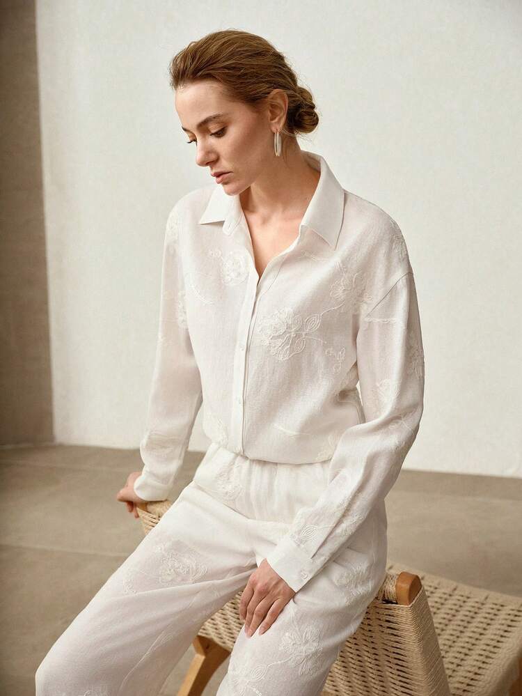 CUSTOM EMBROIDERED BLOUSE FOR WOMEN, ELEGANT DESIGN