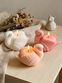Romantic Swan Candle Mold - Silicone, Heart-Shaped, Ideal For Making Handmade Fragrance Wax And Soap, Perfect Gift For Couples, Candle Making Mold|Romantic Gift Idea|Silicone Mold - White - View 10