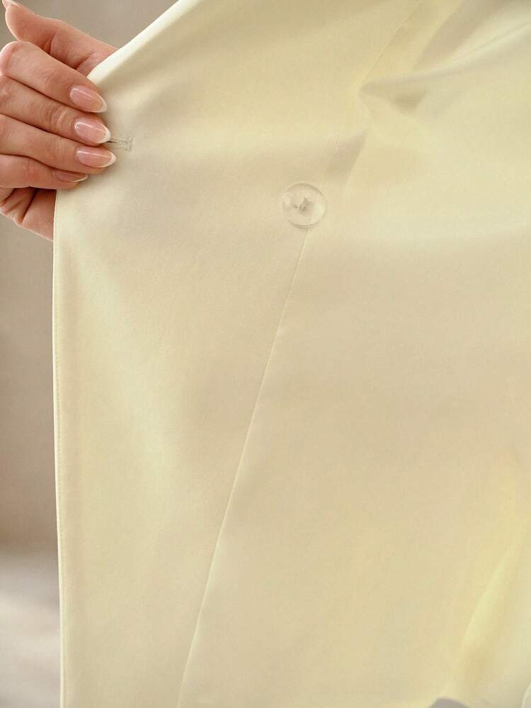 STRUCTURED DOUBLE BREASTED LAPEL COLLAR BLAZER