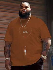 Manfinity Homme Duck Pattern Print Design On Abdominal Muscles, Men's Fashionable Summer Casual Sportswear, Men's Top - Brown - View 1