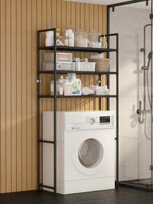 1PC 2-3 Layer Bathroom Washing Machine Storage Shelf, Multi-Layer Multi-Functional Towel Bathroom Daily Necessities Organizer Rack - Multicolor - View 1