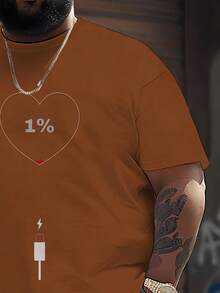 Manfinity Homme Duck Pattern Print Design On Abdominal Muscles, Men's Fashionable Summer Casual Sportswear, Men's Top - Brown - View 4