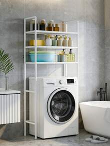 1PC 2-3 Layer Bathroom Washing Machine Storage Shelf, Multi-Layer Multi-Functional Towel Bathroom Daily Necessities Organizer Rack - Multicolor - View 6