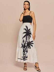 Olia Maree Olia Maree 女士印花收腰优雅长裙 - 彩色 - 查看 7