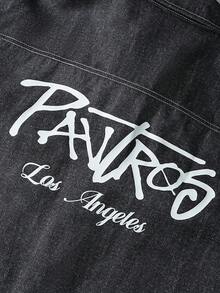 PAVTROS 日常街头服饰，夏季休闲青年仿牛仔短袖衬衫裤套装，热压印花和撞色袖口，宽松宽松的七分/阔腿版型，深牛仔灰色男士两件套，送给男友的理想礼物，适合夏季、情人节、春夏交替、送给男友的礼物、狂欢节、复古风、街头服饰、派对、圣帕特里克节、外出等场合。 - 黑色 - 查看 8