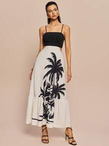 Olia Maree Olia Maree 女士印花收腰优雅长裙 - 彩色 - 查看 6