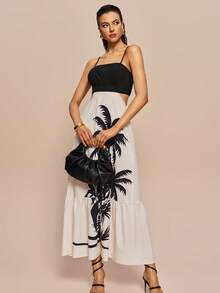 Olia Maree Olia Maree 女士印花收腰优雅长裙 - 彩色 - 查看 8