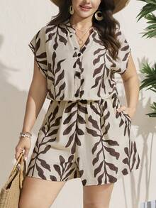 Comfylo Bộ jumpsuit mùa hè cỡ lớn phong cách boho với họa tiết hình học bất đối xứng dành cho nữ, Playsuit cỡ lớn chất liệu viscose, Playsuit in họa tiết lá cỡ lớn, Trang phục safari cỡ lớn, Playsuit cài cúc phía trước, Romper Dress cho nữ, Bộ đồ ngắn màu nâu hai mảnh cho nữ, Váy hè màu nâu cho nữ, Váy in họa tiết da báo, Bộ đồ hè phối hợp cho nữ, Bộ đồ hai mảnh ngắn cho nữ, Bộ đồ đi nghỉ mát cho nữ, Trang phục hè cho nữ, Bộ quần áo nữ, Bộ đồ hè hai mảnh cho nữ, Bộ đồ hè phối hợp cho nữ, Váy thường ngày cho nữ, Váy hè cho nữ, Playsuit mùa hè cho nữ, Romper và Jumpsuit cho nữ, Trang phục hè cho nữ, Romper Dresses cho nữ, Playsuit mùa hè cho nữ, Trang phục hè cho nữ. - Nhiều màu - Xem 7