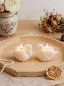 Romantic Swan Candle Mold - Silicone, Heart-Shaped, Ideal For Making Handmade Fragrance Wax And Soap, Perfect Gift For Couples, Candle Making Mold|Romantic Gift Idea|Silicone Mold - White - View 5