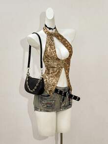 Jeanoix Women's Sexy Bombshell Graphic Print Tie-Up Design Camisole - Multicolor - View 1