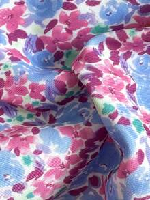 Swim Mod 女士粉色碎花吊带可爱甜美两件式泳衣，褶皱设计，夏季 - 彩色 - 查看 13