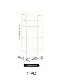 1PC 2-3 Layer Bathroom Washing Machine Storage Shelf, Multi-Layer Multi-Functional Towel Bathroom Daily Necessities Organizer Rack - Multicolor - View 14