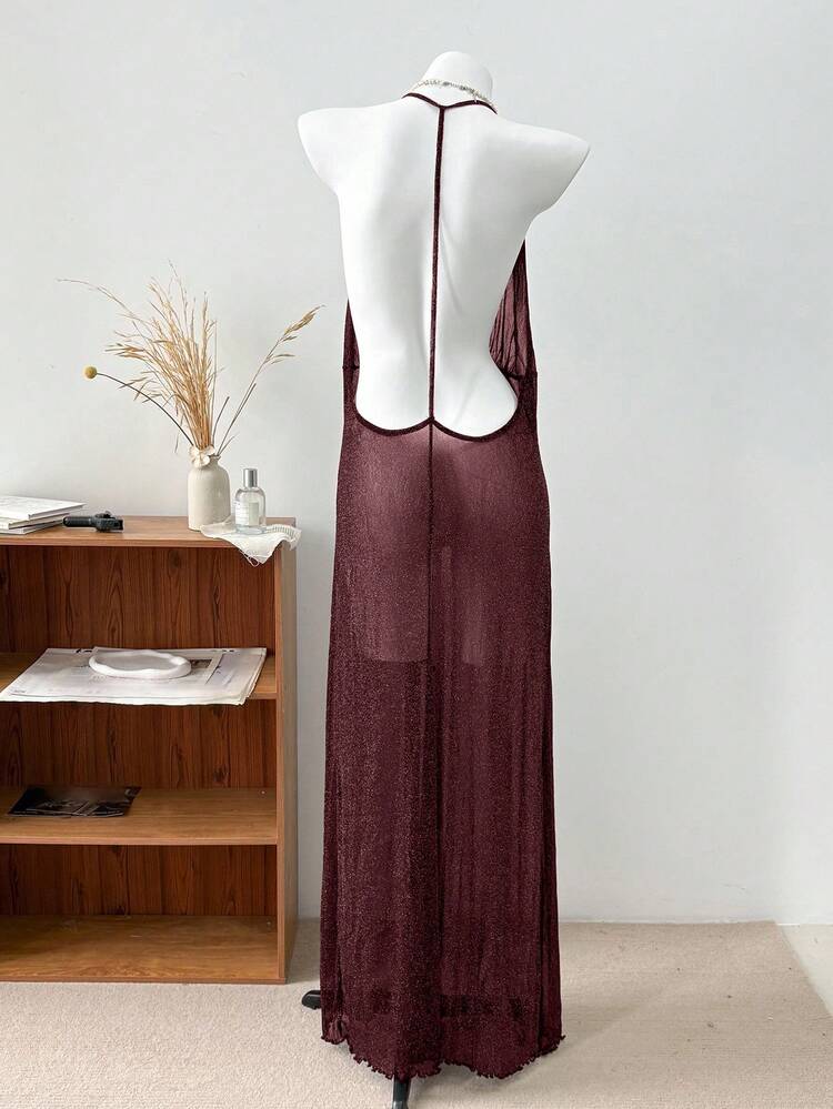 Dazy Plus Mesh Sheer Long Camisole Lingerie