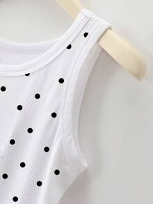 Resyla Áo camisole ôm dáng in chấm bi dành cho nữ - Nhiều màu - Xem 4