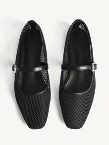 CUCCOO CHICEST Women's Summer Versatile Mesh Slip-On Flat Sandals - Black - View 1