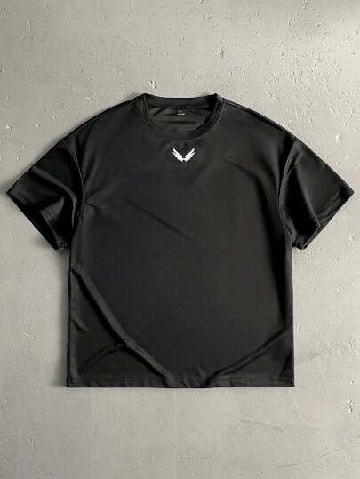 StoneGrade 男士宽松翼纹落肩休闲T恤，夏季