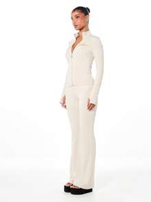 BABYPHAT SDBP621 - JERSEY FLARE LEGGINGS WITH GLITTER PRINT - Light Yellow - View 5