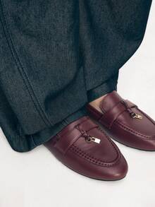 Mnmlis Zapatos planos para mujer - Burdeos - Ver 4