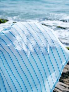 LYSMO 2026 New Arrive Minimalism Spring/Summer Women's Casual Striped Backless Halter Top - Blue - View 9