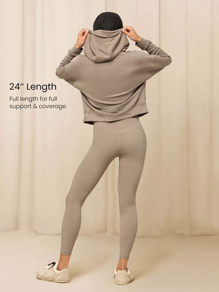 24" FeatherFit™ High-Rise Side Pocket Leggings Gym Fall Winter