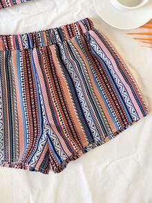 SHEIN Bộ đồ đi nghỉ mát 2 món cho bé gái tuổi teen: áo ống và quần short. - Nhiều màu - Xem 5