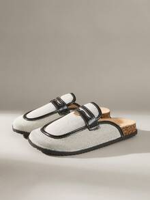 Solecia Women's Versatile Fashion Slip-On Flat Shoes For Daily Wear - Black and White - View 2