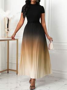 Lunelith SHEIN Lunessa 2件套 女士休闲渐变印花圆领短袖 - 彩色 - 查看 5