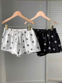 Comfortcana 2 chiếc quần short nữ bằng vải lanh kẻ sọc mới - Nhiều màu - Xem 5