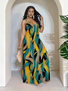 SHEIN CURVE+ Đầm đen kiểu bohemian, không tay, size US22, thích hợp cho lễ hội âm nhạc hoặc kỳ nghỉ bên bờ biển, phong cách bohemian, thích hợp cho mùa xuân/hè. - Nhiều màu - Xem 4