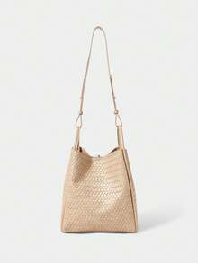 SHECARRY Women's Fashionable Versatile Shoulder Bag, Suitable For Daily Commute, Travel, Shopping, And Strolling - Apricot - View 5