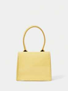 SHECARRY Bolso de mano con asa superior mini - Amarillo - Ver 4