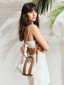 SHECARRY 女士休闲旅行手提包 - 米色 - 查看 8