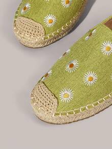 Styleloop 女士休闲雏菊刺绣波西米亚风一脚蹬乐福鞋 - 藏蓝色 - 查看 4