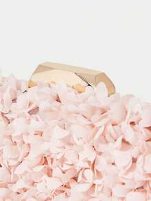 SHECARRY Ladies Clutch Bag, Romantic Flower Clutch Bag, Wedding, Party Box, Dinner Bag. - Baby Pink - View 7