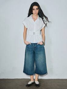 新款春秋英伦风时尚低帮芭蕾平底系带休闲玛丽珍鞋 - 黑色 - 查看 8