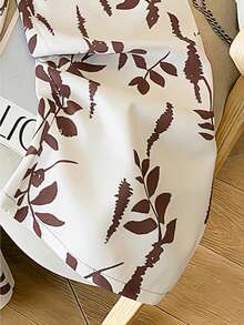 GlowEve 复古美式度假风印花宽松阔腿休闲裤，夏季设计松紧腰长裤 - 彩色 - 查看 3