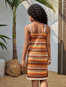 Sparklyn 少女度假针织修身吊带连衣裙，柔软贴身，时尚设计，适合夏季度假、旅行、校园生活和日常穿着。 - 彩色 - 查看 2