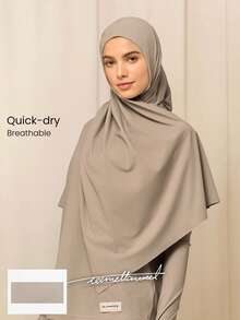 GLOWMODE X Reem Modest Own Your Moves Quick-Dry Multi-Purpose Sports Hijab Daily Casual Gym Training Wear - Khaki - View 1