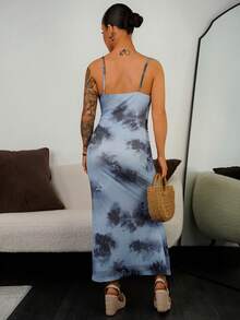 SAYEHFBABY 女士新款浪漫花卉网眼低胸鱼尾下摆中长紧身连衣裙，性感优雅的长裙，春夏装，海滩，办公室，派对，度假，波西米亚风，夏威夷，音乐节，约会，婚礼，毕业典礼 - 彩色 - 查看 2