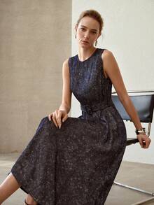 MOTF PREMIUM ĐẦM DENIM XANH DÀI NGẮN DÀNH CHO NỮ, CÓ THẮT LƯNG - Màu xanh lam - Xem 7